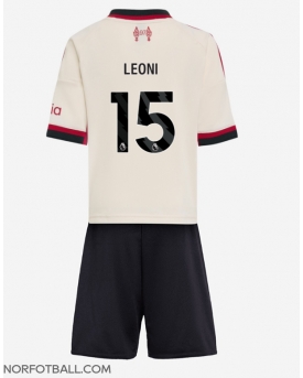 Billige Fotballdrakt Liverpool Giovanni Leoni #15 Replika Bortedraktsett Barn 2025-26 Kortermet (med bukser)